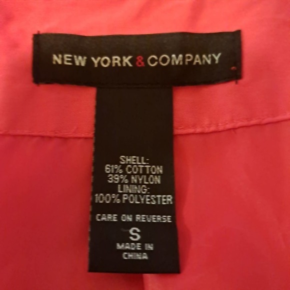 New York & Co Coral Zip Up Jacket Size S - Picture 4 of 5